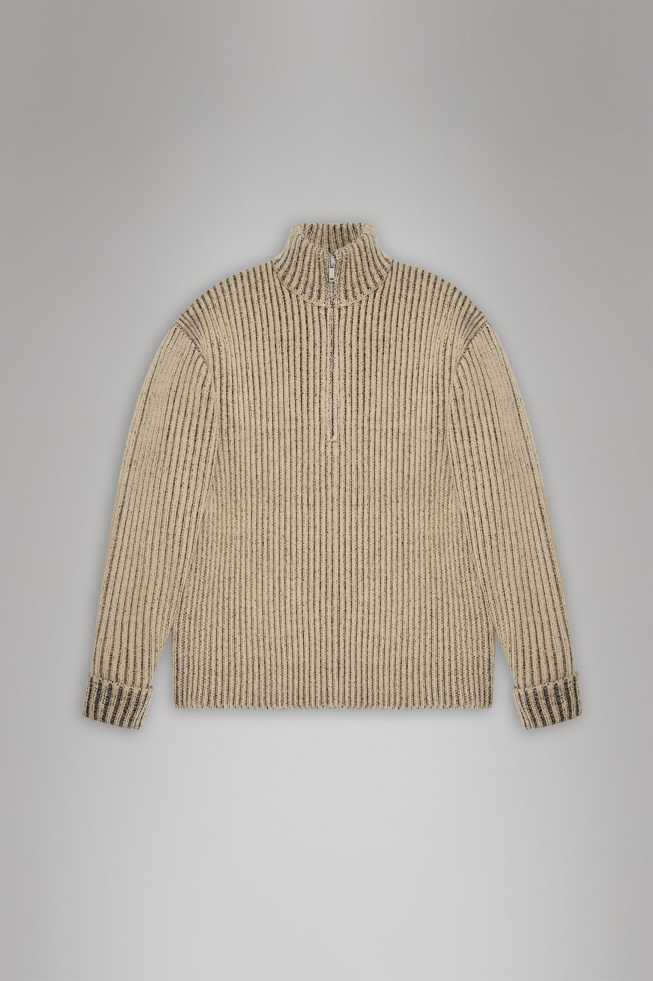 Unisex | Sapa Half Zip Knit | Beige/Black