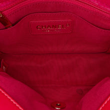 Chanel | Pre-Owned Mini Square Classic Velvet Pearl Crush Single Flap | Pink/Dark Pink