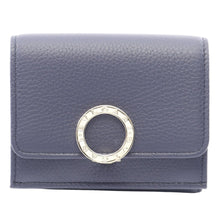 Bvlgari | Pre-Owned Leather Trifold Wallet | Blue/Navy
