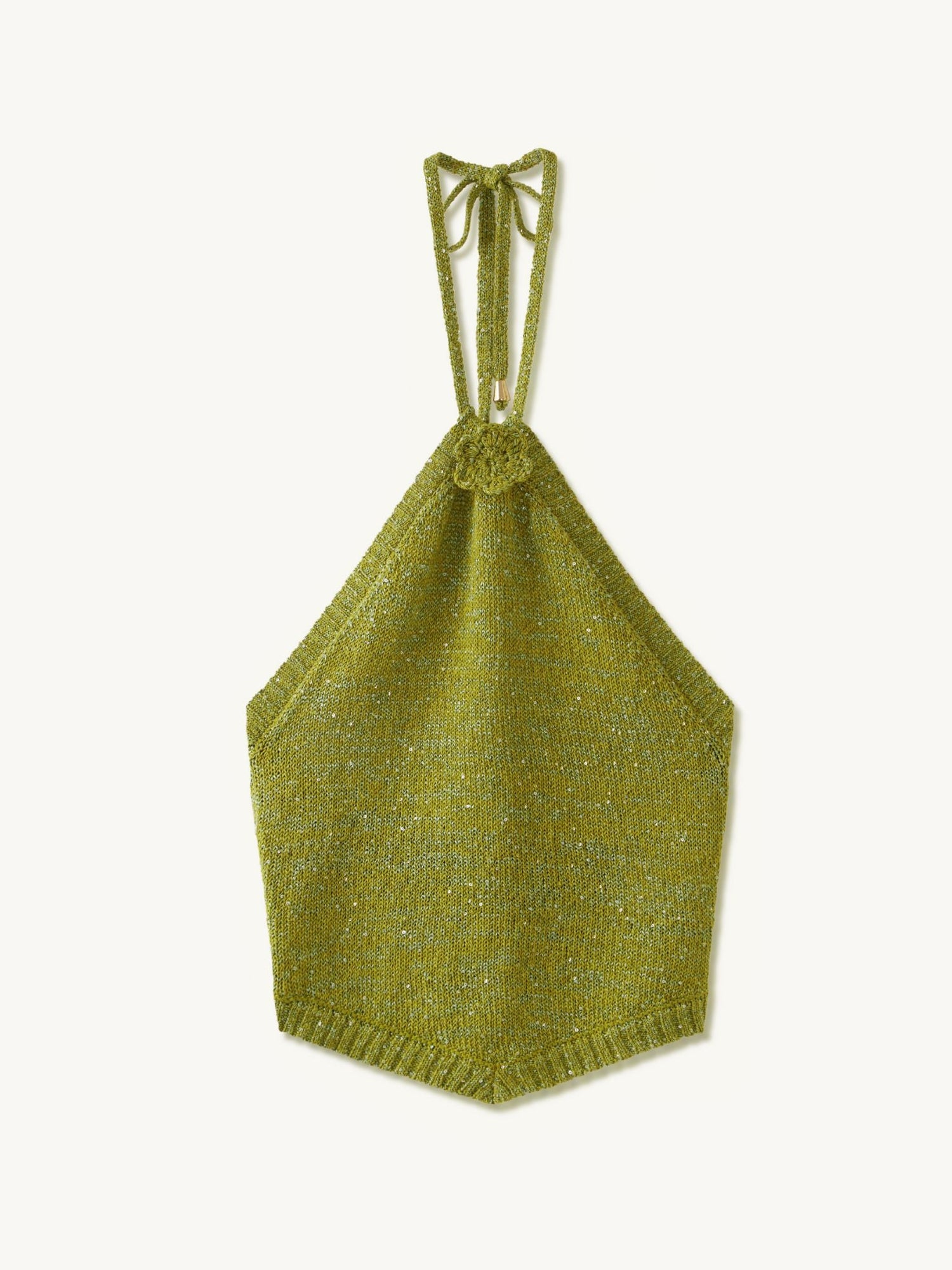 Teresa Scarf Top | Olive Oil Sequin