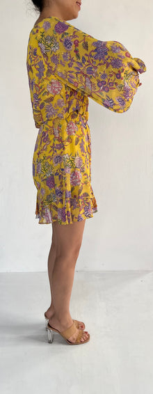 Hemant & Nandita | Schifli One Shoulder Dress | Yellow