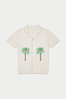 Palm Tree Linen Shirt | Grey