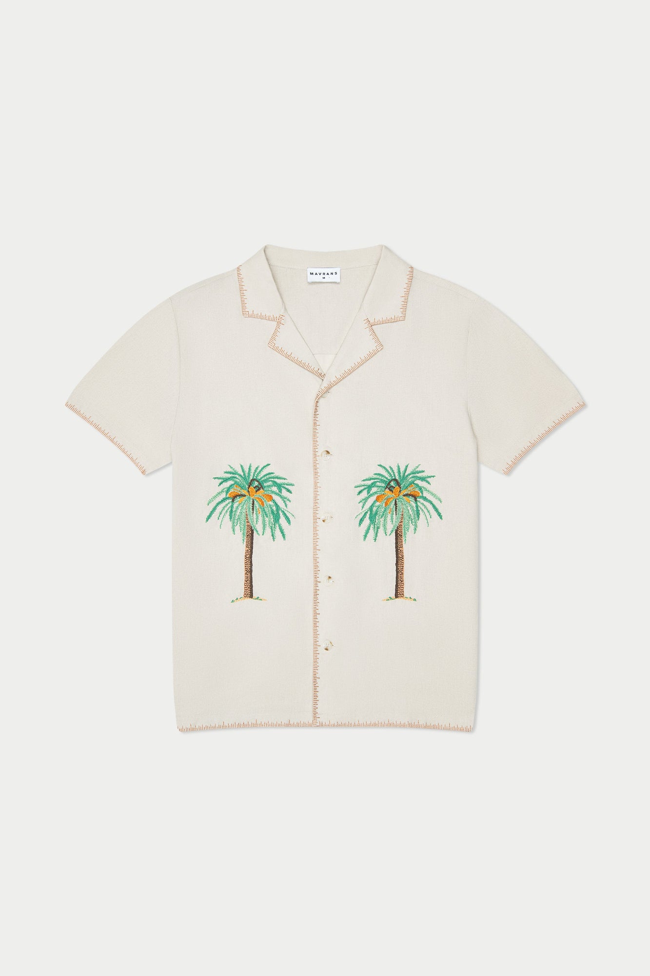 Palm Tree Linen Shirt | Grey