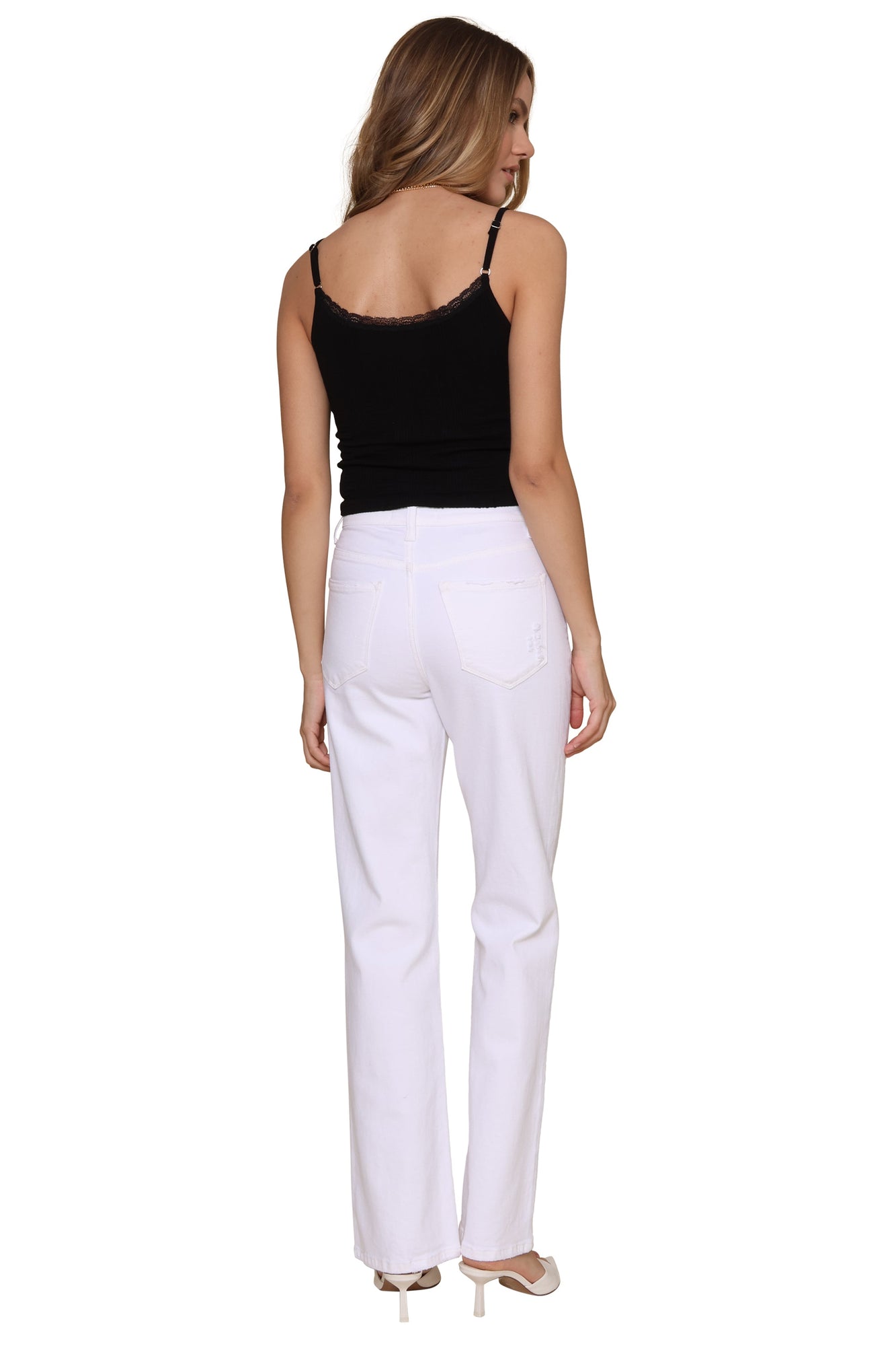 Seamless Lace Trim Top