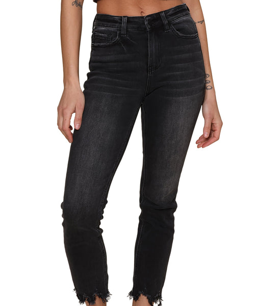 Vervet | Medium Brew Mid Rise Coated Skinny | Black