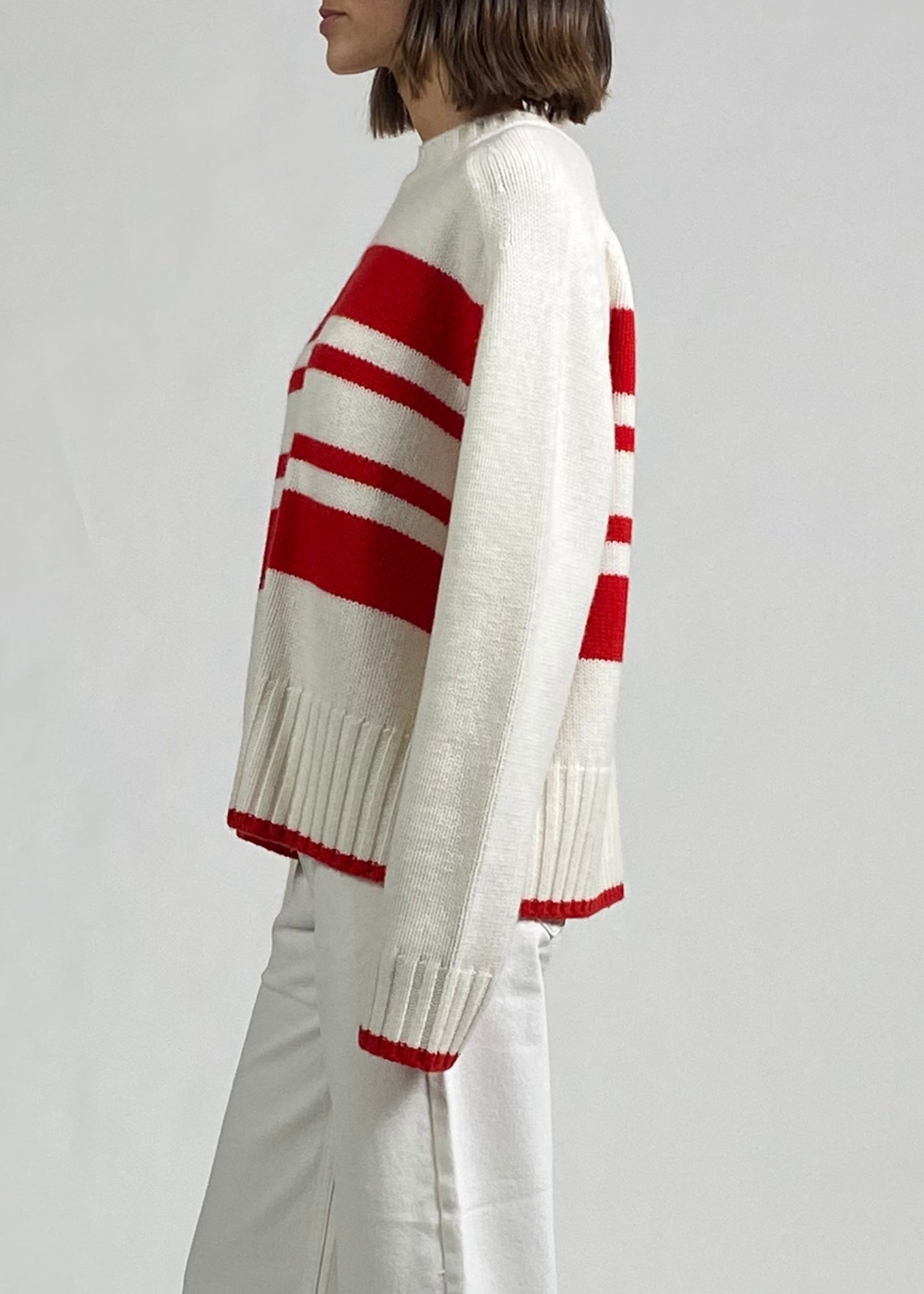 Womens | Rhea Wool Cashmere Sweater | Brule/Apple Red