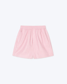 Brenna Okobor Alt-Leather Shorts | Pink