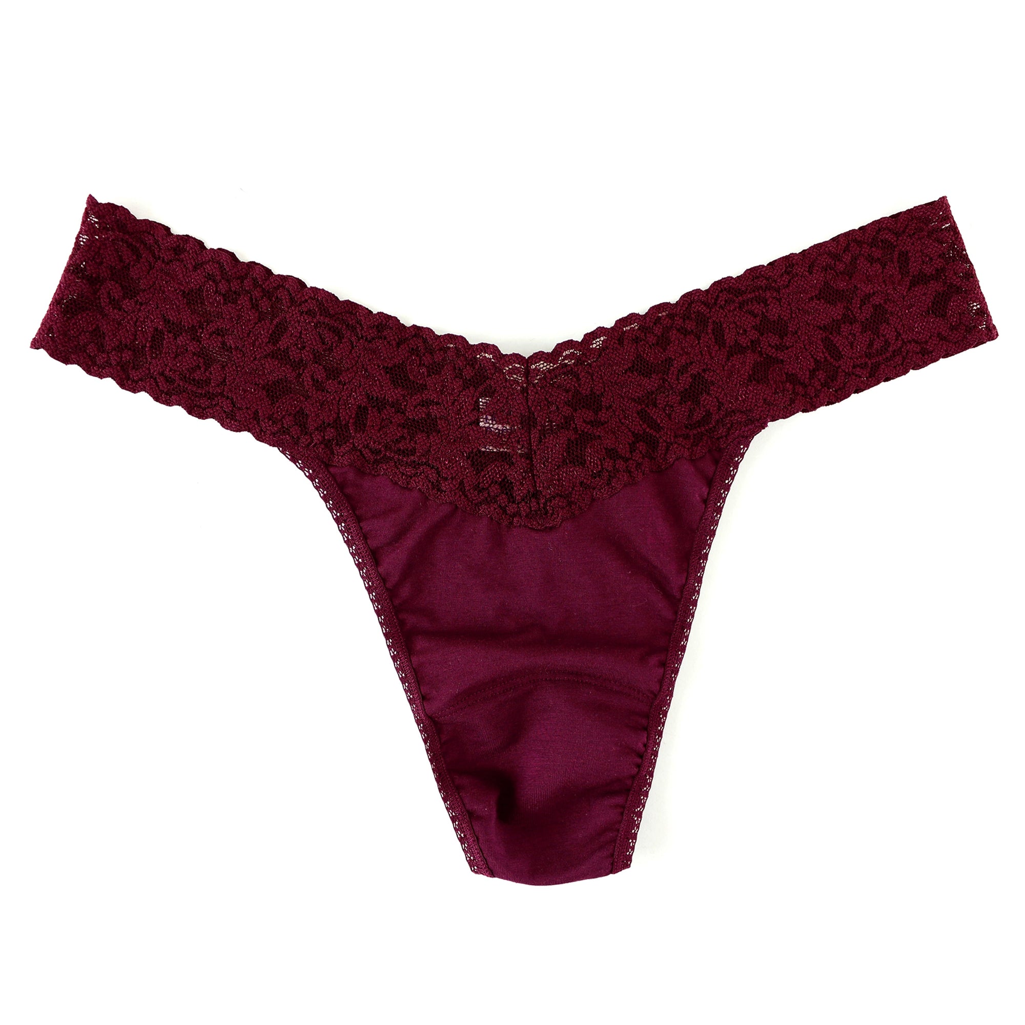 Cotton Original Rise Thong | Cabernet Red