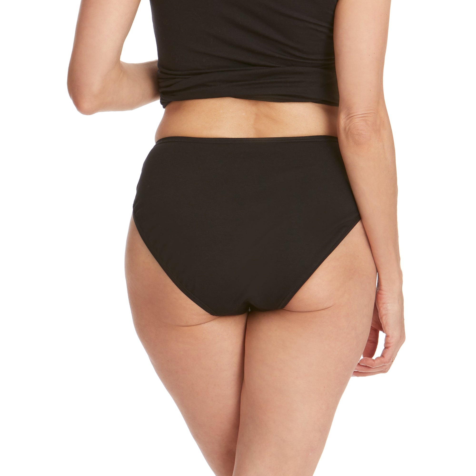 Cotton High Cut Brief | Black