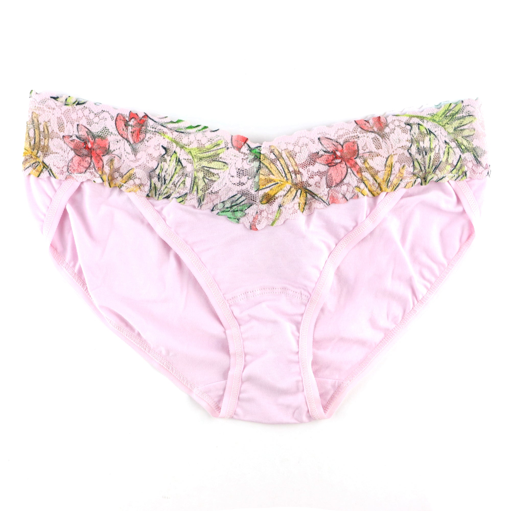 Cotton V-Kini | Island Pink/Lovely Leaves