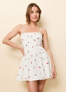 Women | Delta Embroidered Mini Dress | Optic White