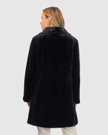 Sheared Mink Reversible Short Coat | Black