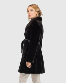 Sheared Mink Reversible Short Coat | Dark Brown