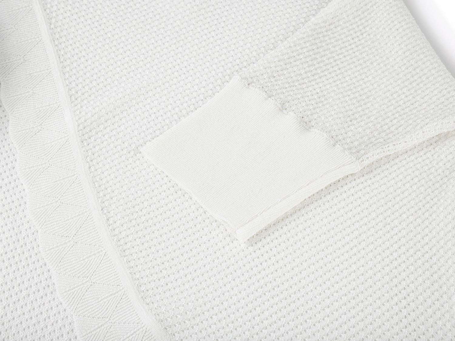 Knit Cardigan with Silk Blend | White