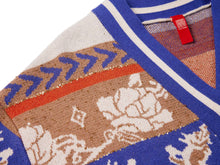 Printed Knit Sweater | Orange