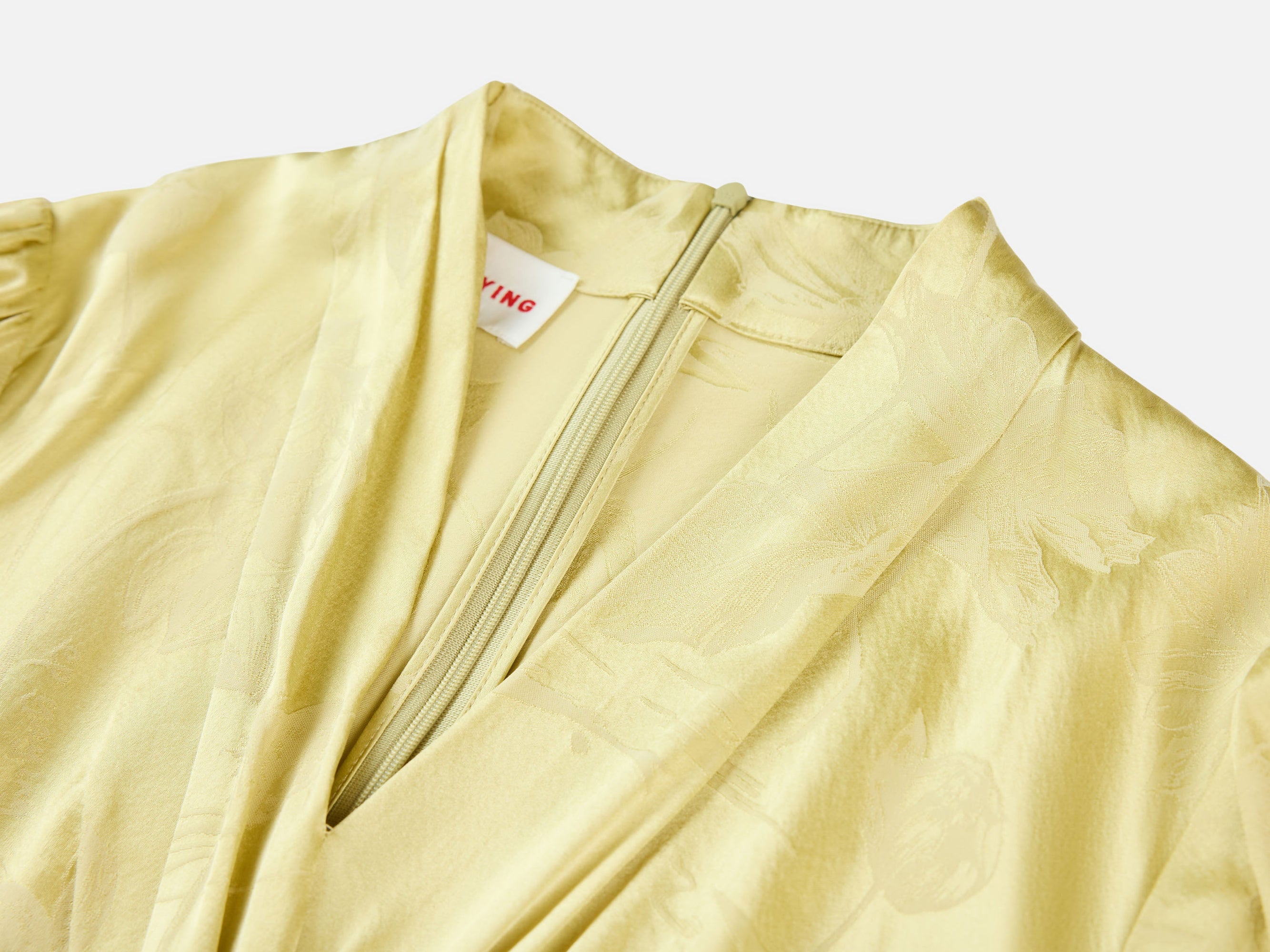 Satin Midi Dress | Yellow