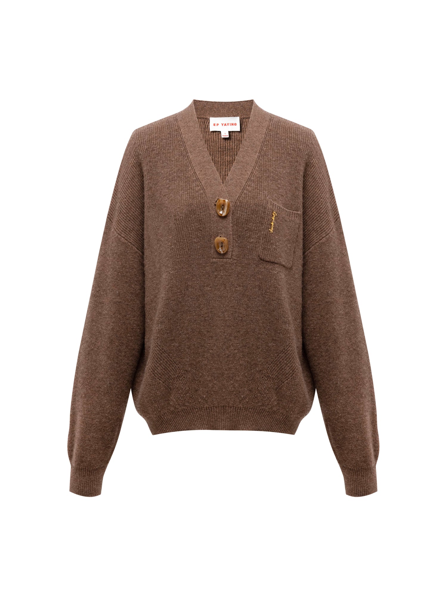 Yak Wool Oversized Knit Sweater | Brown