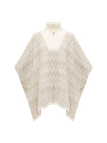 Cashmere Knit Poncho | Camel