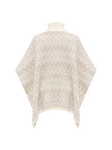 Cashmere Knit Poncho | Camel