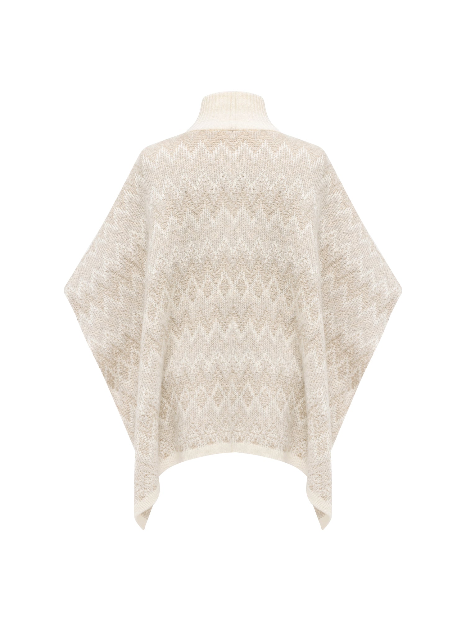 Cashmere Knit Poncho | Camel