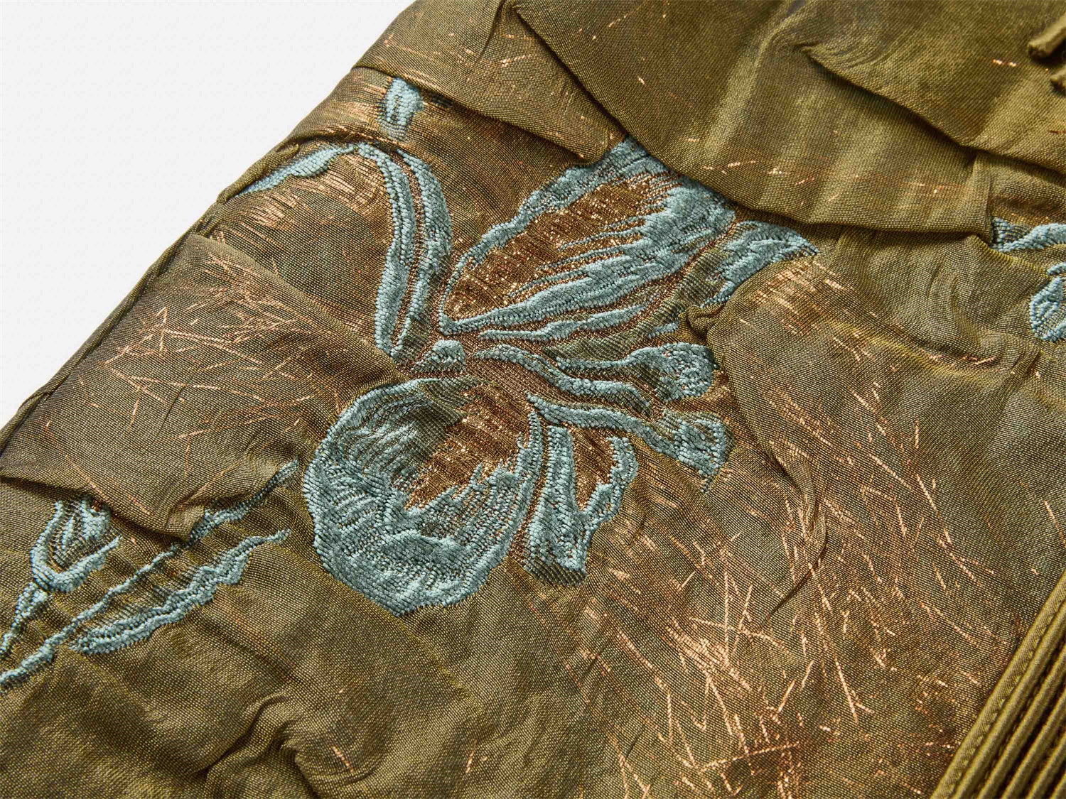 Brocade Chinese Vest | White Orchid Gold