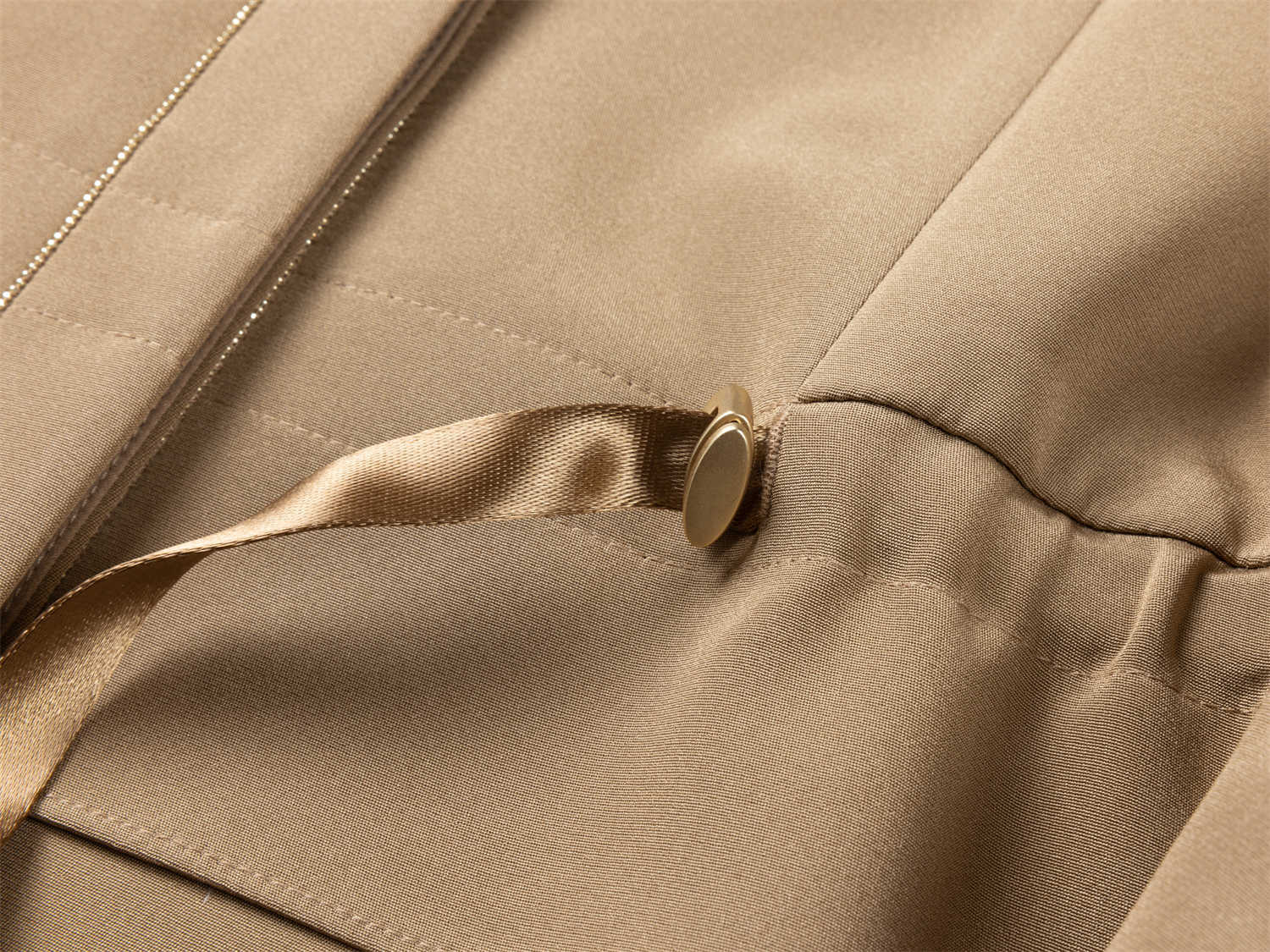 Mulberry Silk Sophisticated Jacket | Khaki
