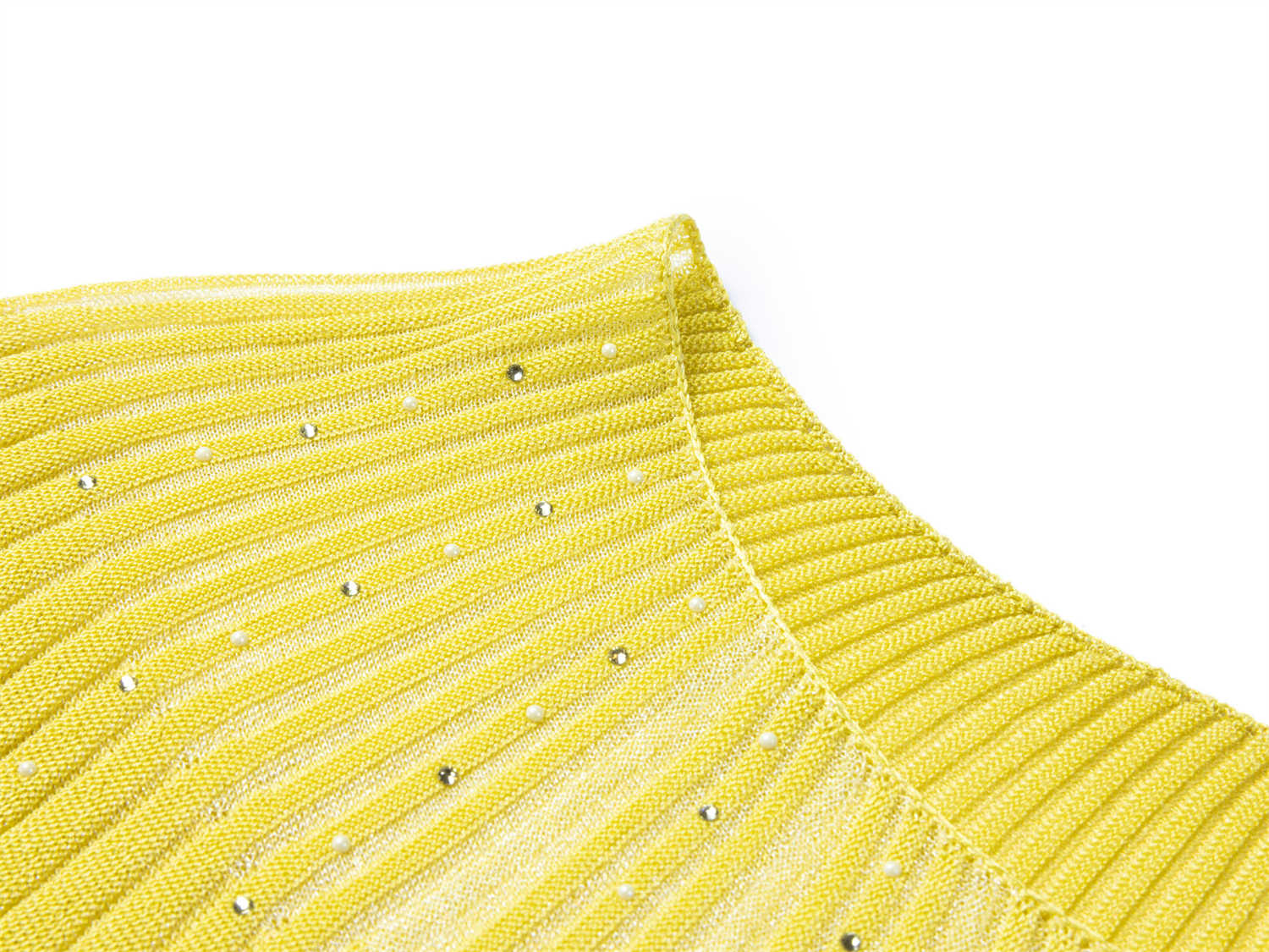 Triacetate Knit Cardigan | Yellow