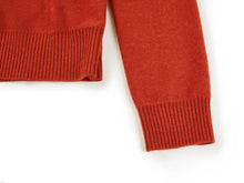 Contrast Knit Cardigan | Orange