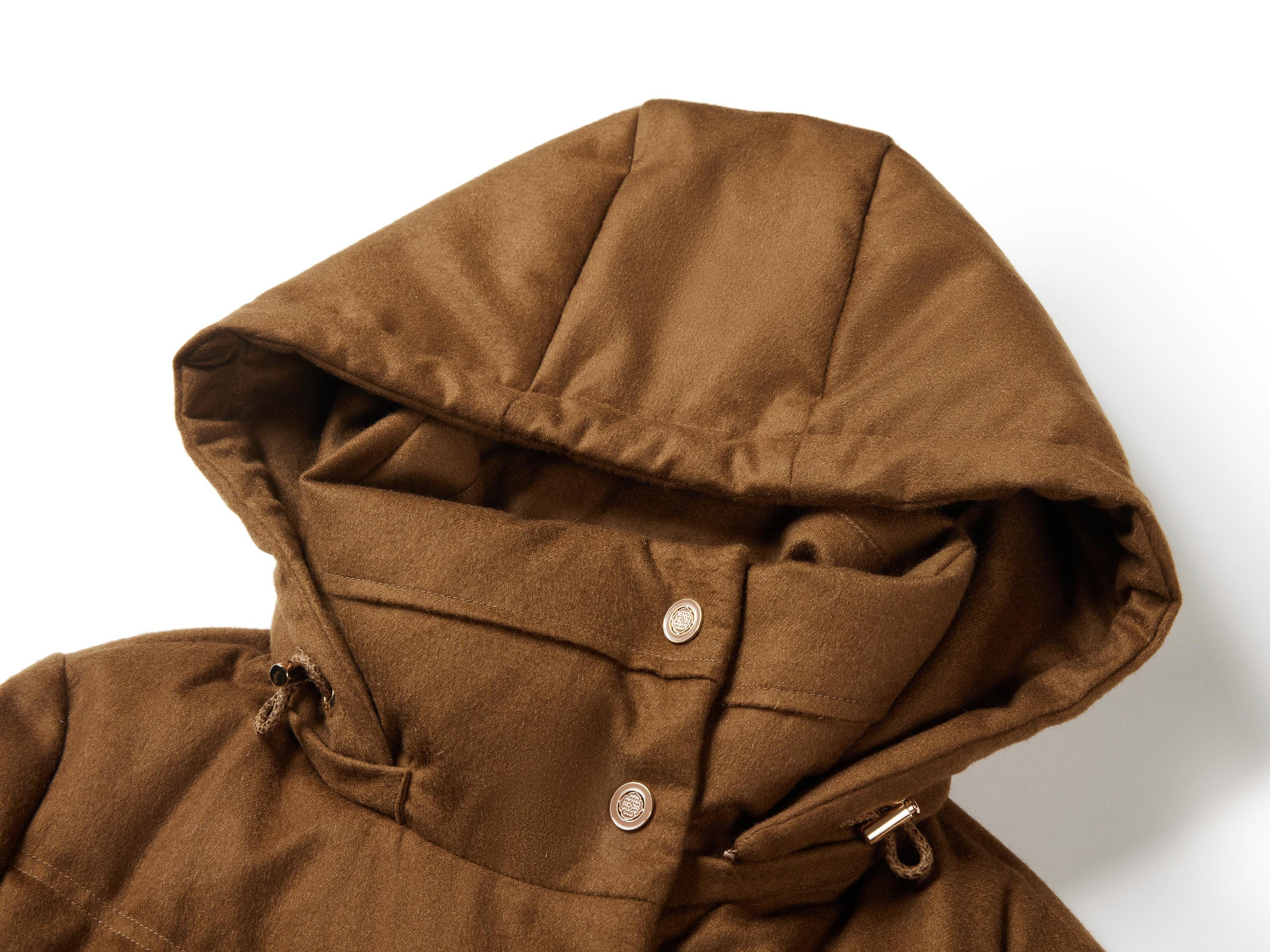 Long Cashmere Down Jacket | Brown