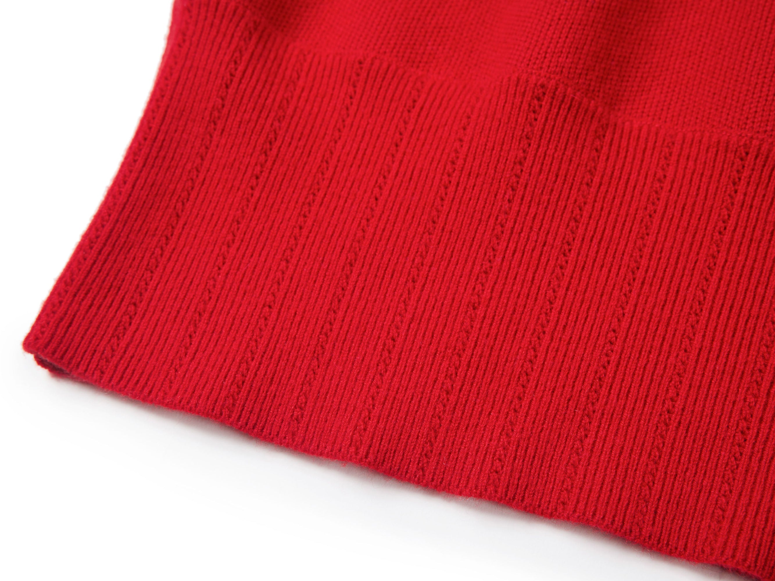 Round Neck Soft Knit Top | Red