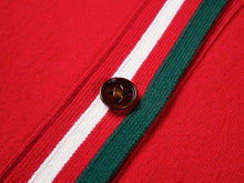Woolen Knit Cardigan | Red