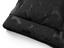 Goose Down Mulberry Silk Jacquard Warm Jacket | Black