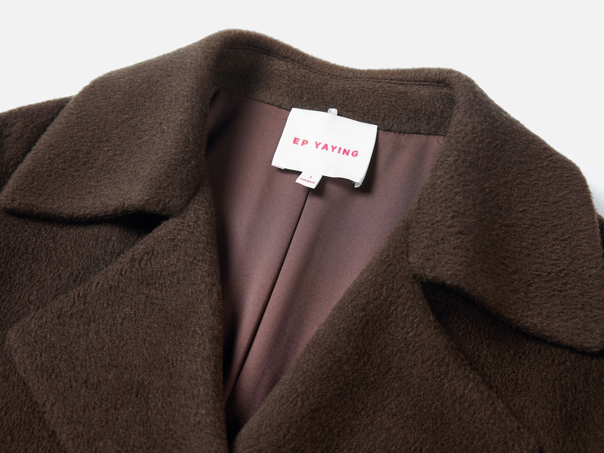 Yak Wool Belted Coat | Brown