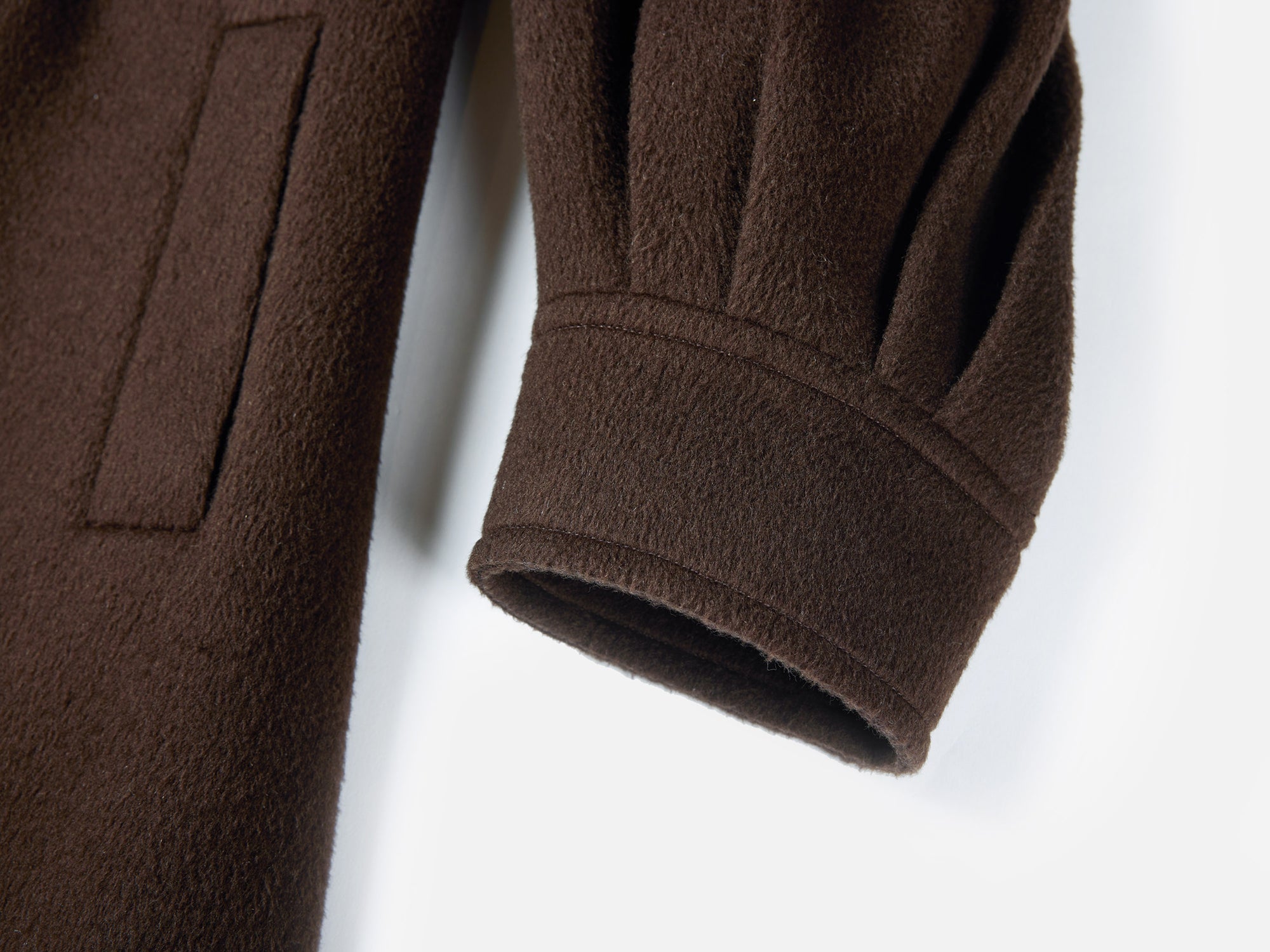 Yak Wool Belted Coat | Brown
