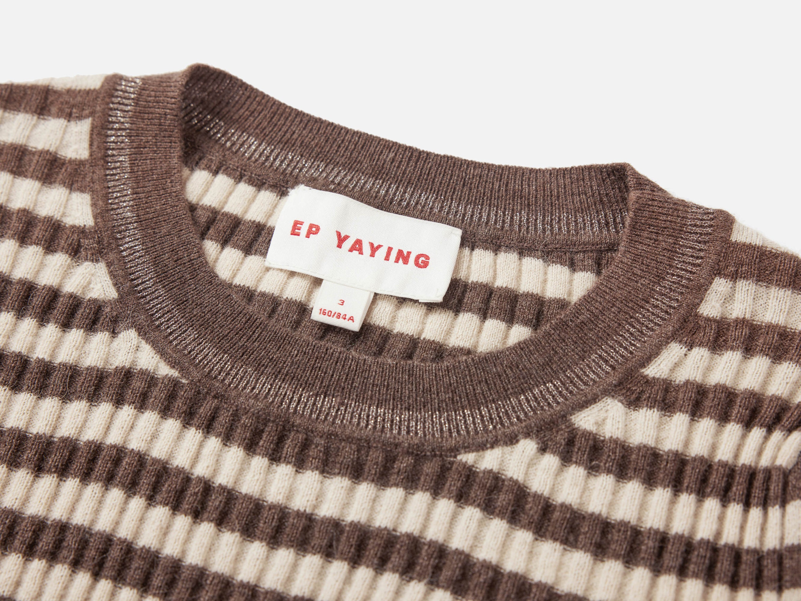 Ribbed Knit Top | Brown