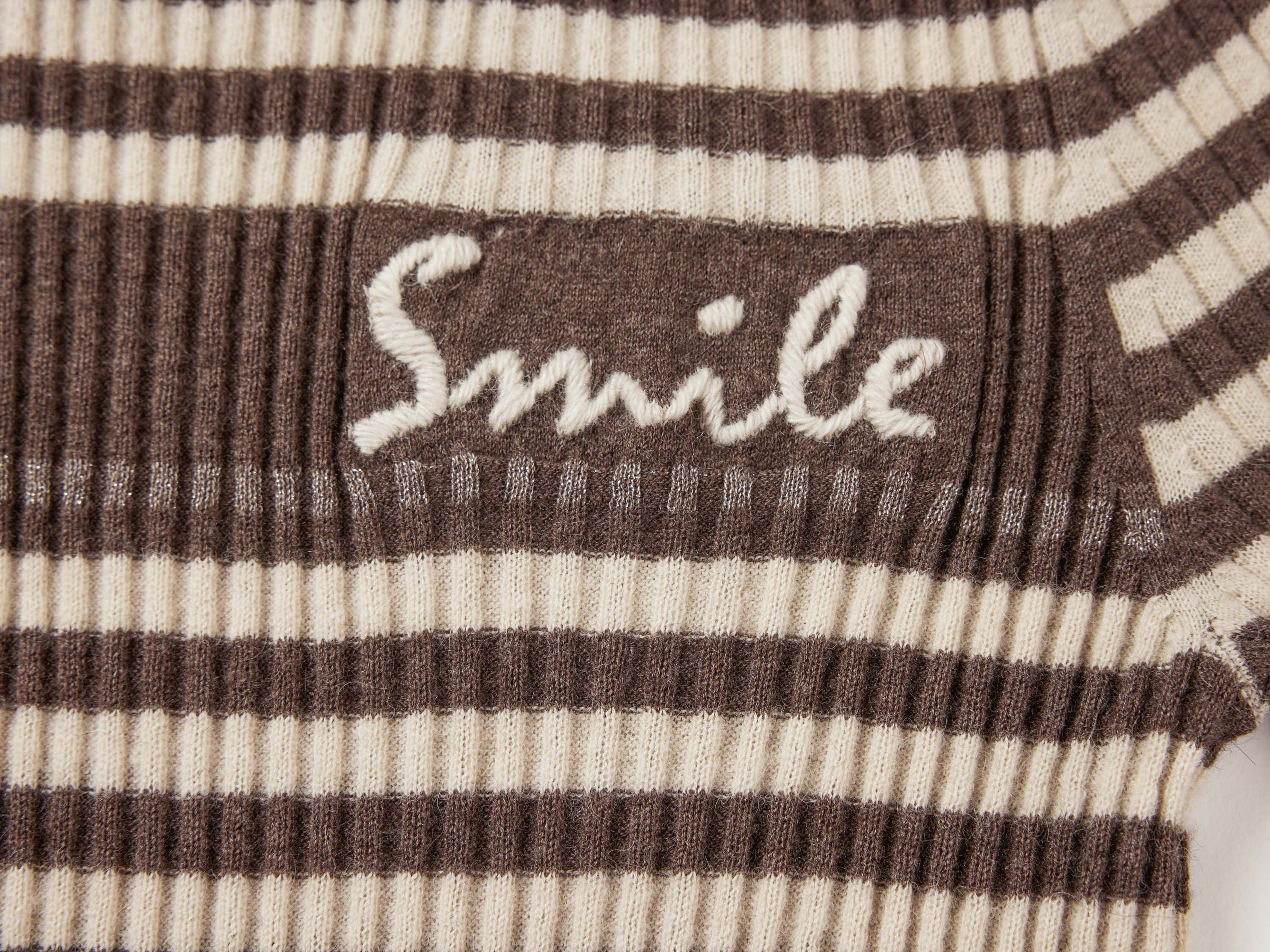 Ribbed Knit Top | Brown
