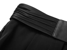 Straight Leg High-Waisted Flared Trouser | Black