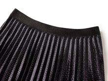 Gradient Pleated Midi Skirt | Purple