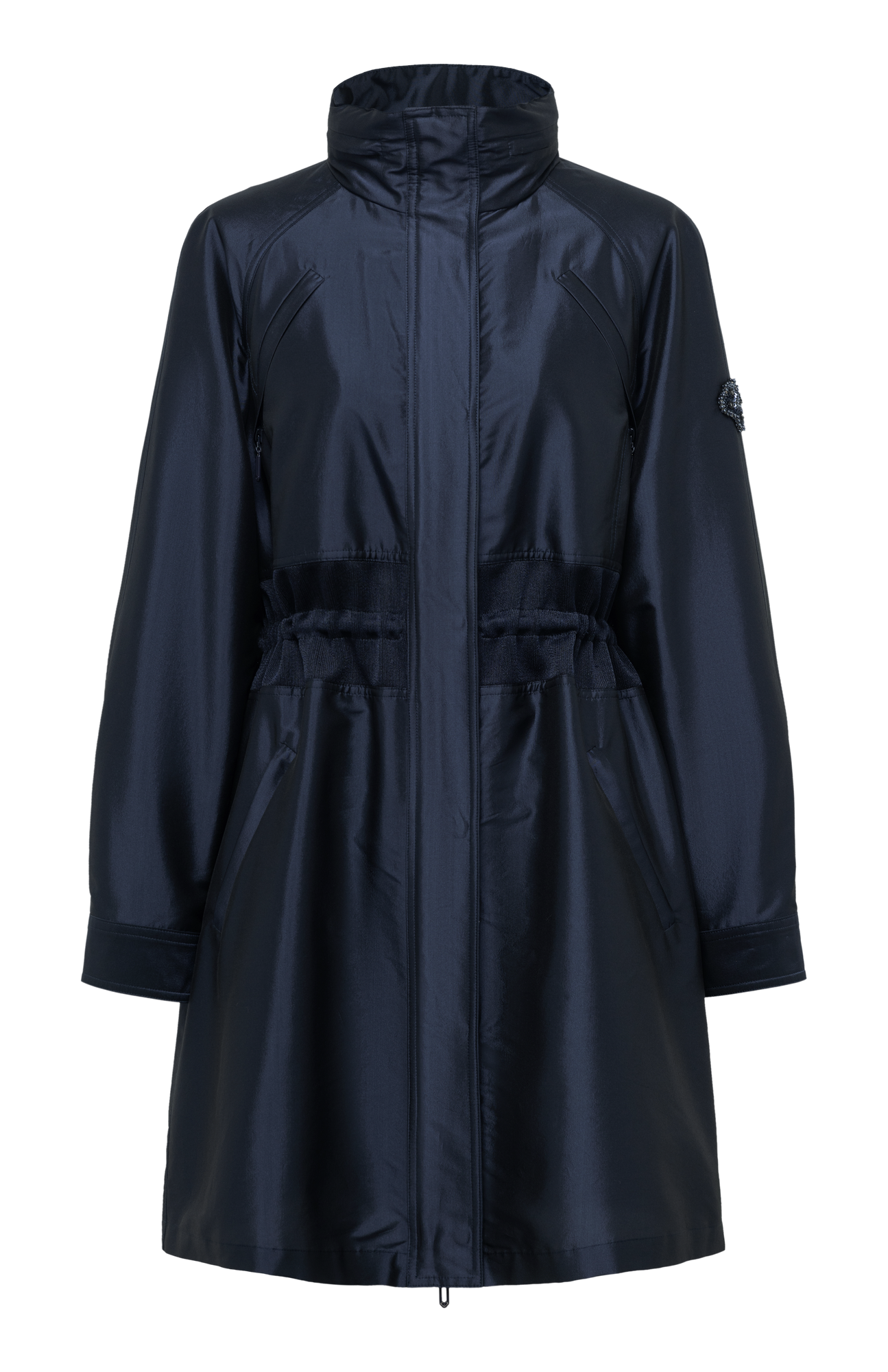 Triacetate Trench Coat | Navy