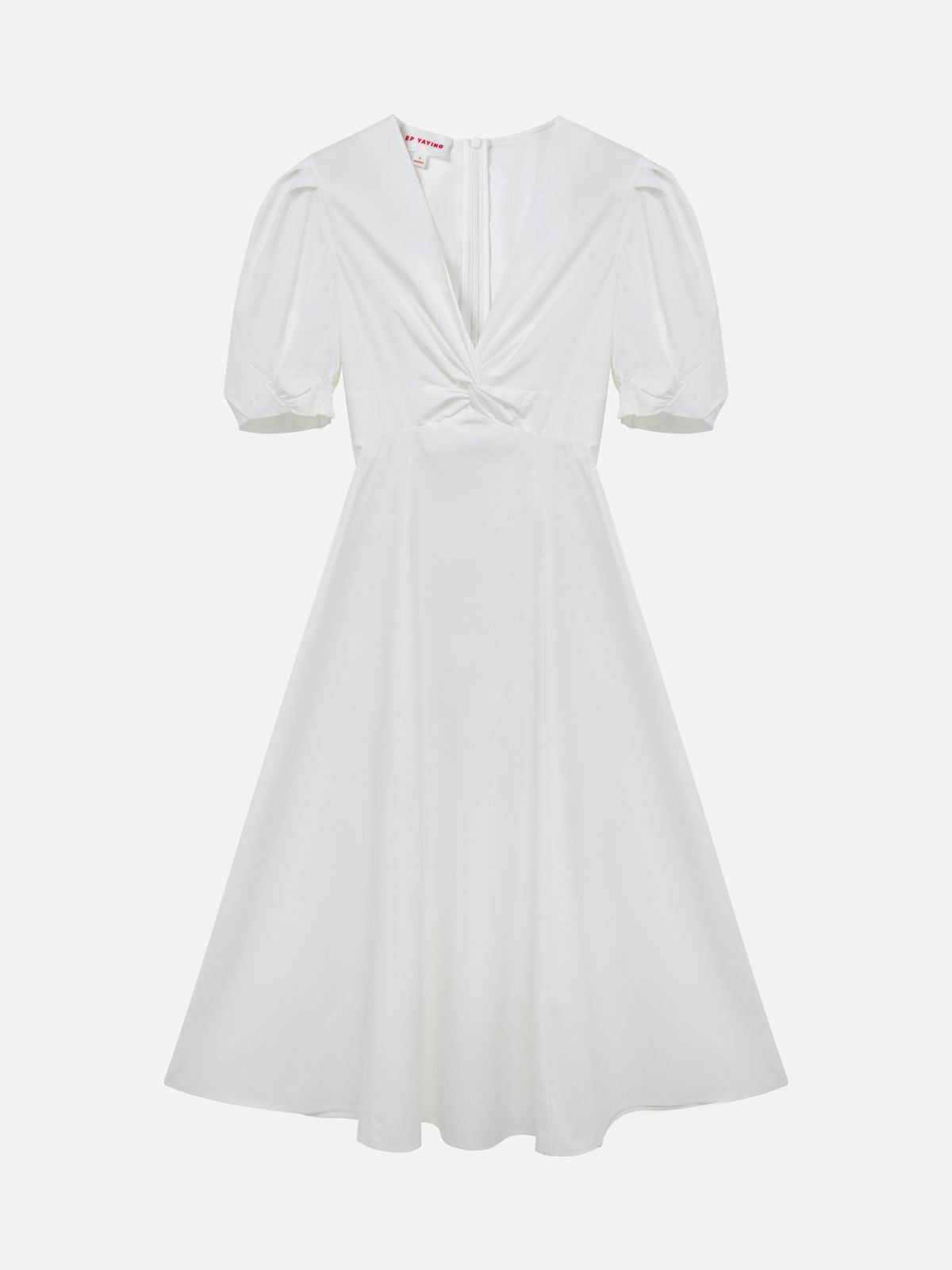 V-Neck Slimming Dress | White