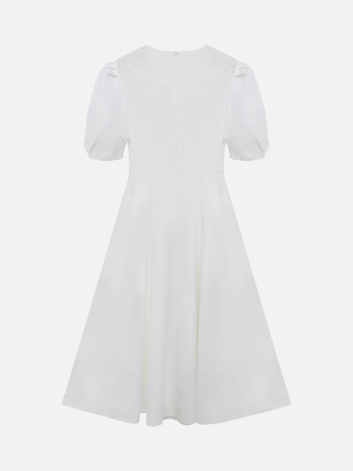 V-Neck Slimming Dress | White