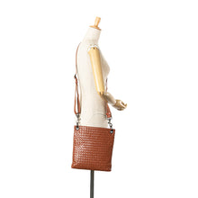 Bottega Veneta | Pre-Owned Leather Intrecciato Crossbody | Brown