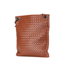 Bottega Veneta | Pre-Owned Leather Intrecciato Crossbody | Brown
