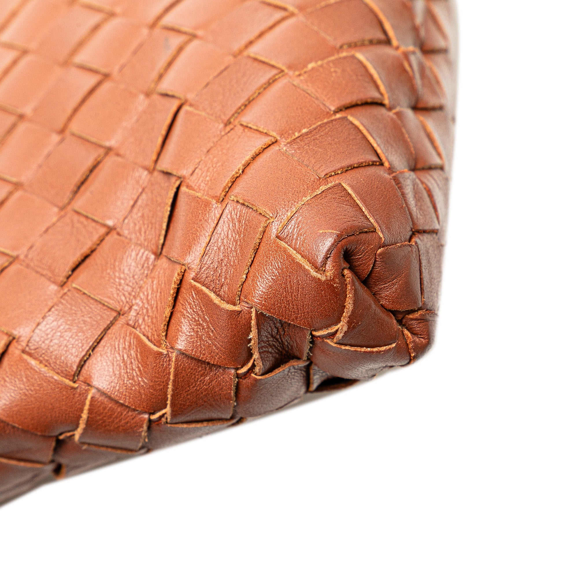 Bottega Veneta | Pre-Owned Leather Intrecciato Crossbody | Brown