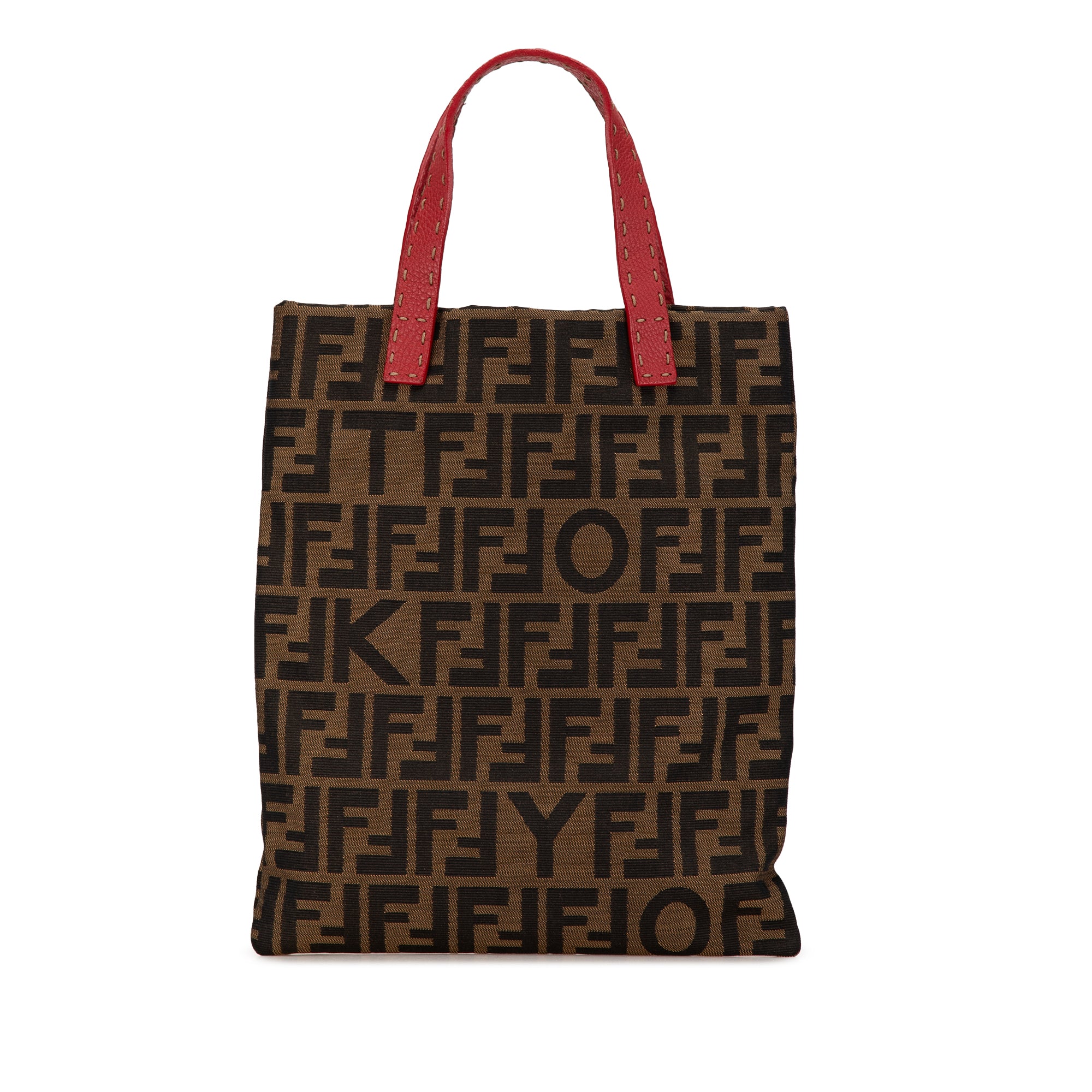 Fendi | Pre-Owned Zucca Canvas Sequins Tote | Brown