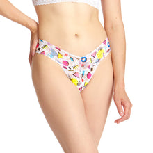Petite Signature Lace Low Rise Thong - III | White/Multi