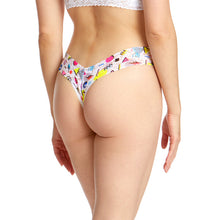 Petite Signature Lace Low Rise Thong - III | White/Multi