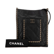 Chanel | Pre-Owned Quilted Calfskin Chain Flat Shoulder Bag | Black