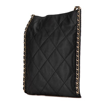Chanel | Pre-Owned Quilted Calfskin Chain Flat Shoulder Bag | Black