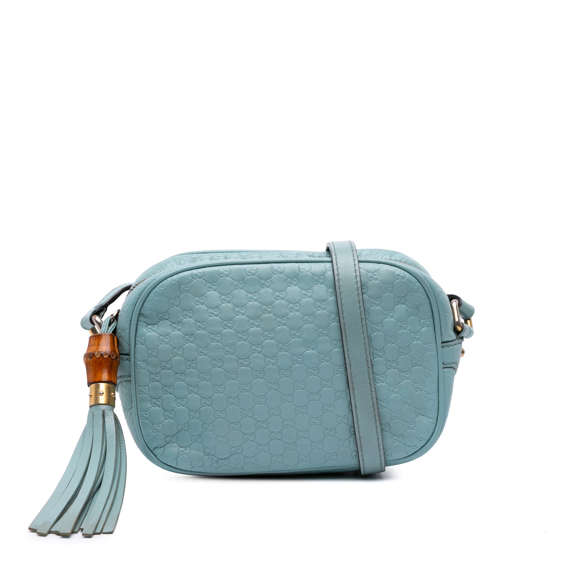Gucci | Pre-Owned Microguccissima Sunshine Disco Camera Bag | Blue/Light Blue